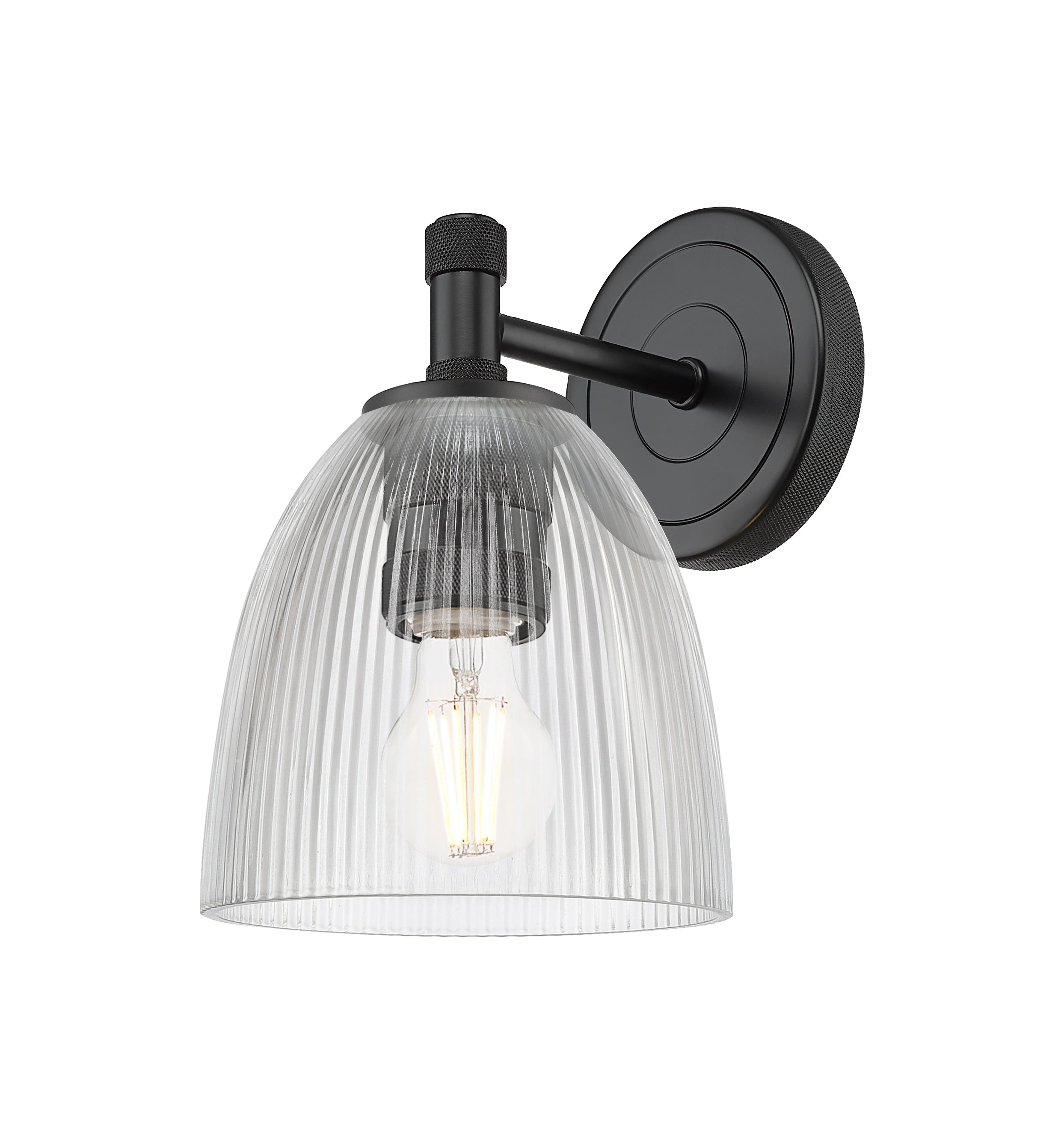 Downtown Urban Sconce Cast Brass Glass
