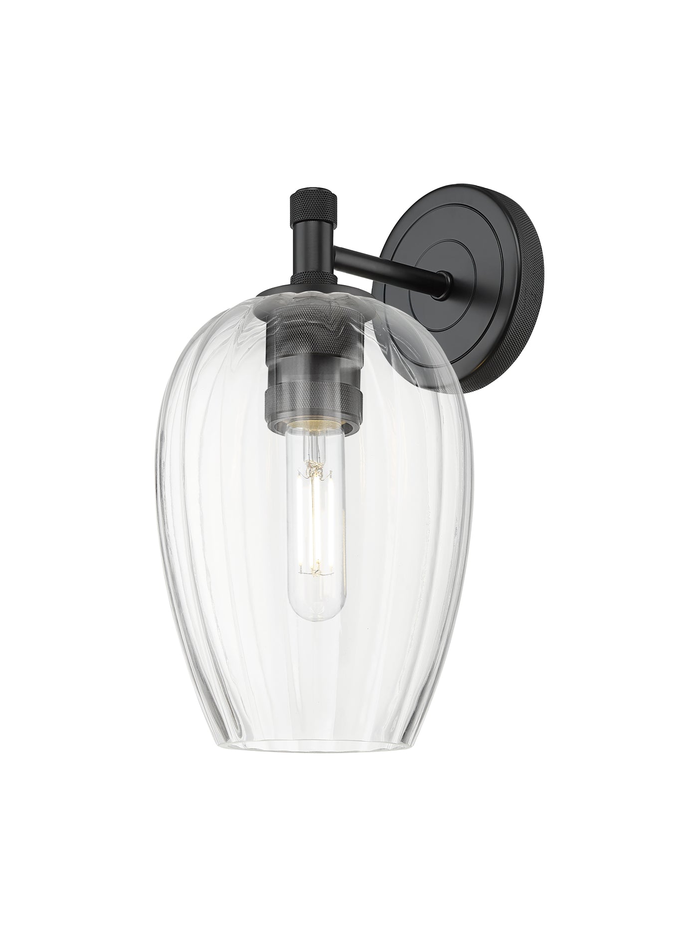 Downtown Urban Sconce Brass Finish Glass
