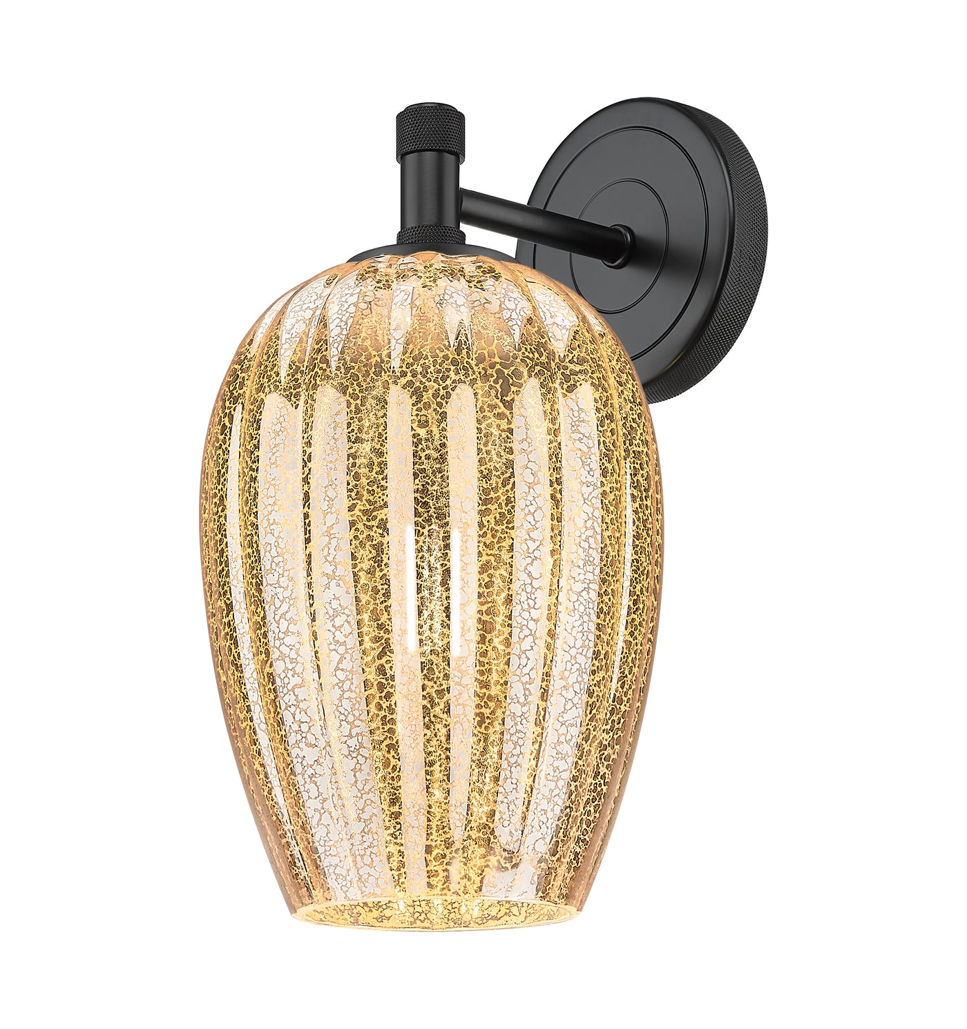 Downtown Urban Sconce Brass Finish Glass