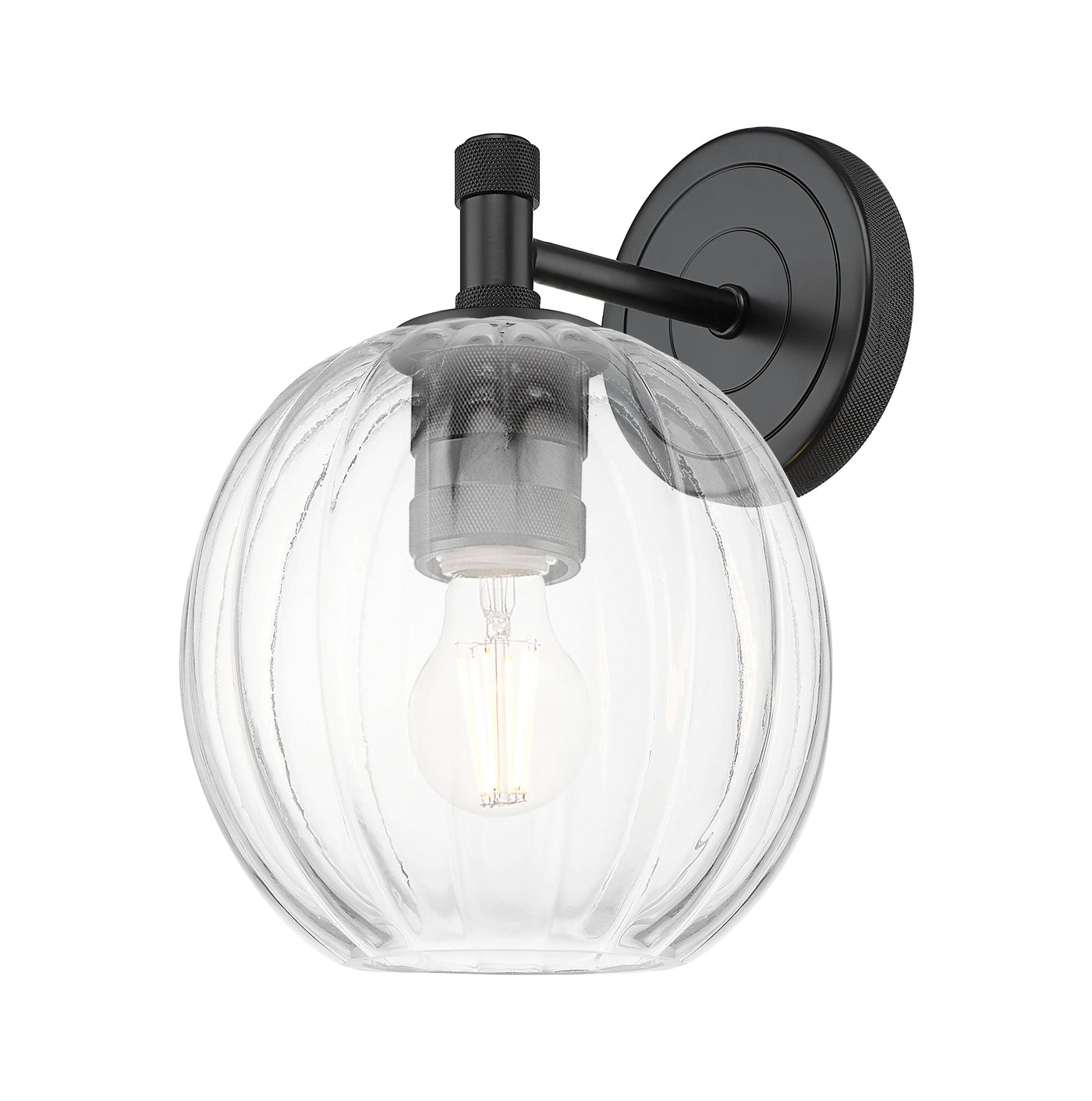 Downtown Urban Sconce Cast Brass Glass