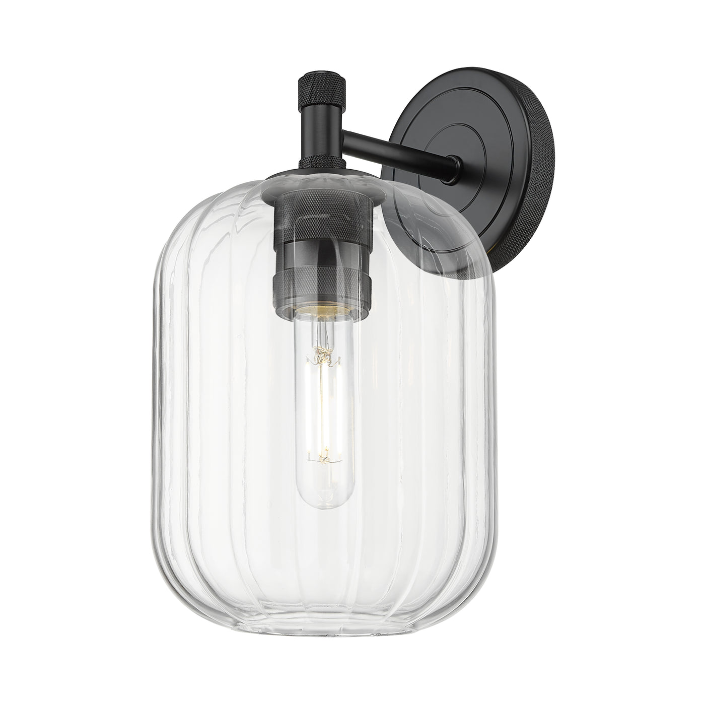 Downtown Urban Sconce Cast Brass Glass