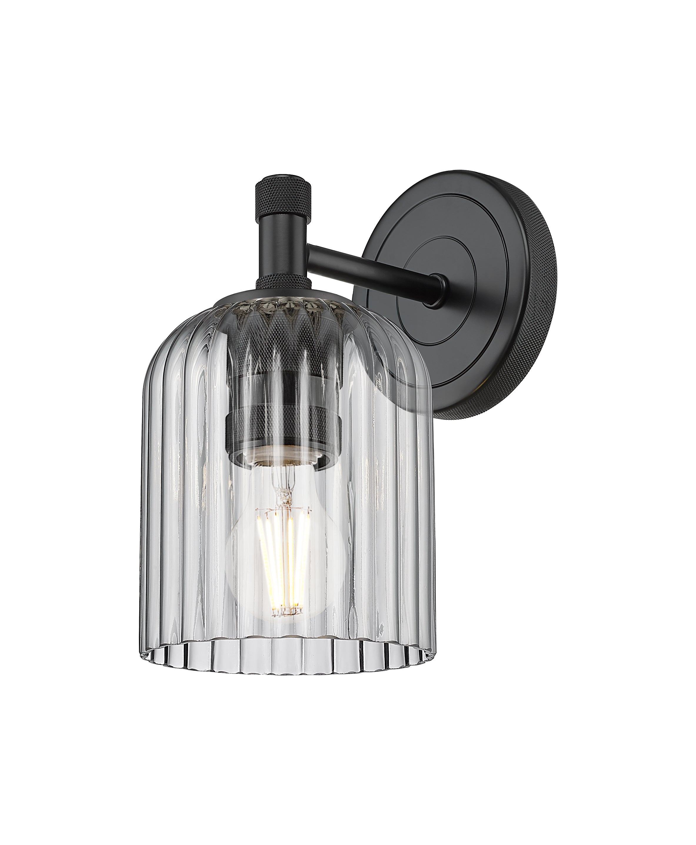 Downtown Urban Sconce Cast Brass Glass