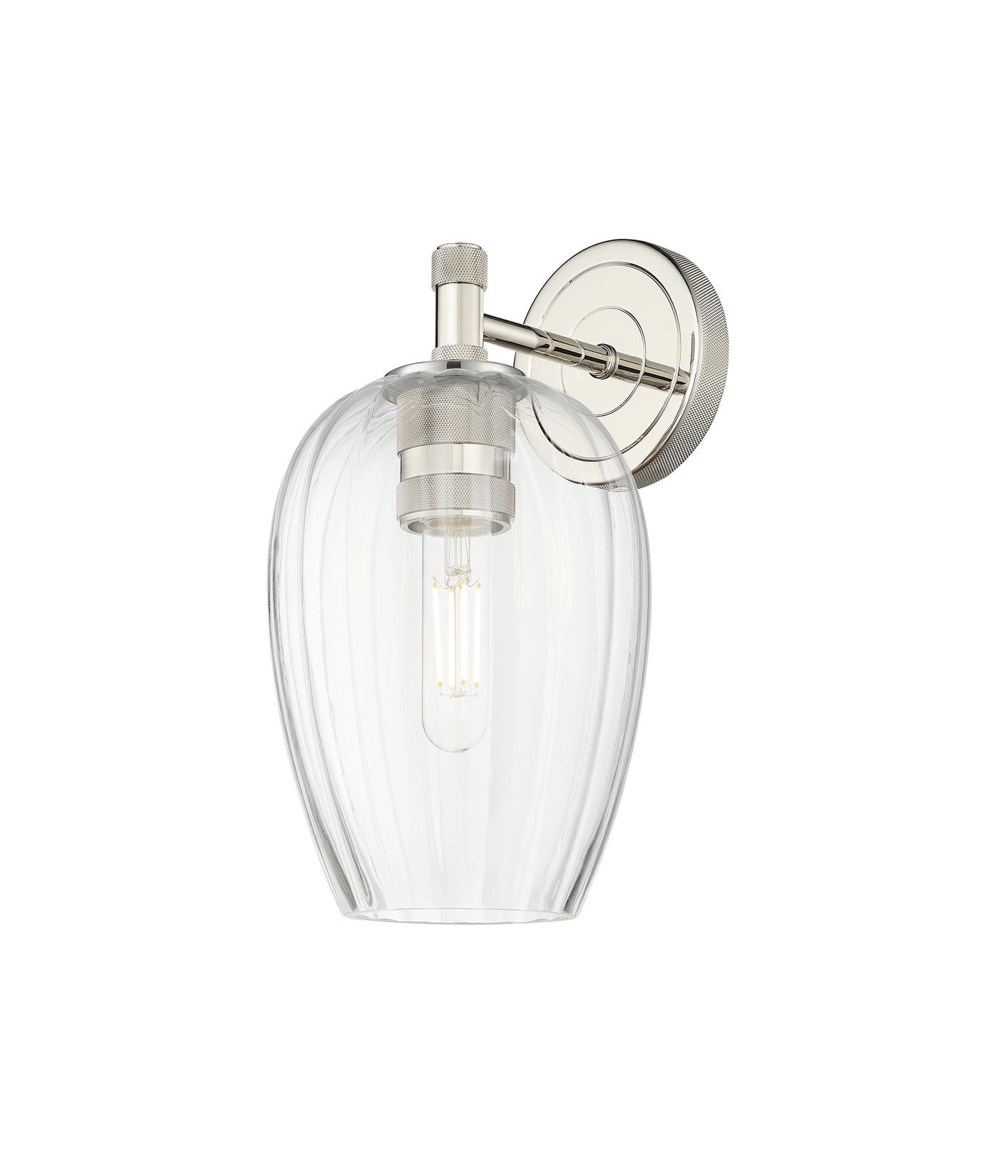 Downtown Urban Sconce Brass Finish Glass