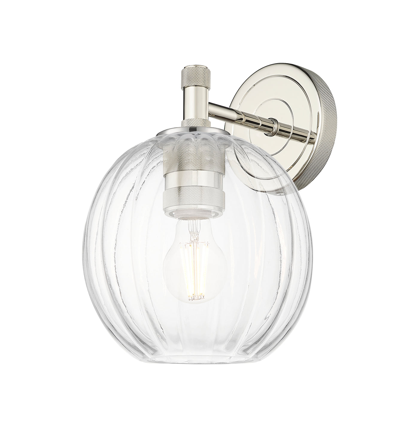 Downtown Urban Sconce Cast Brass Glass