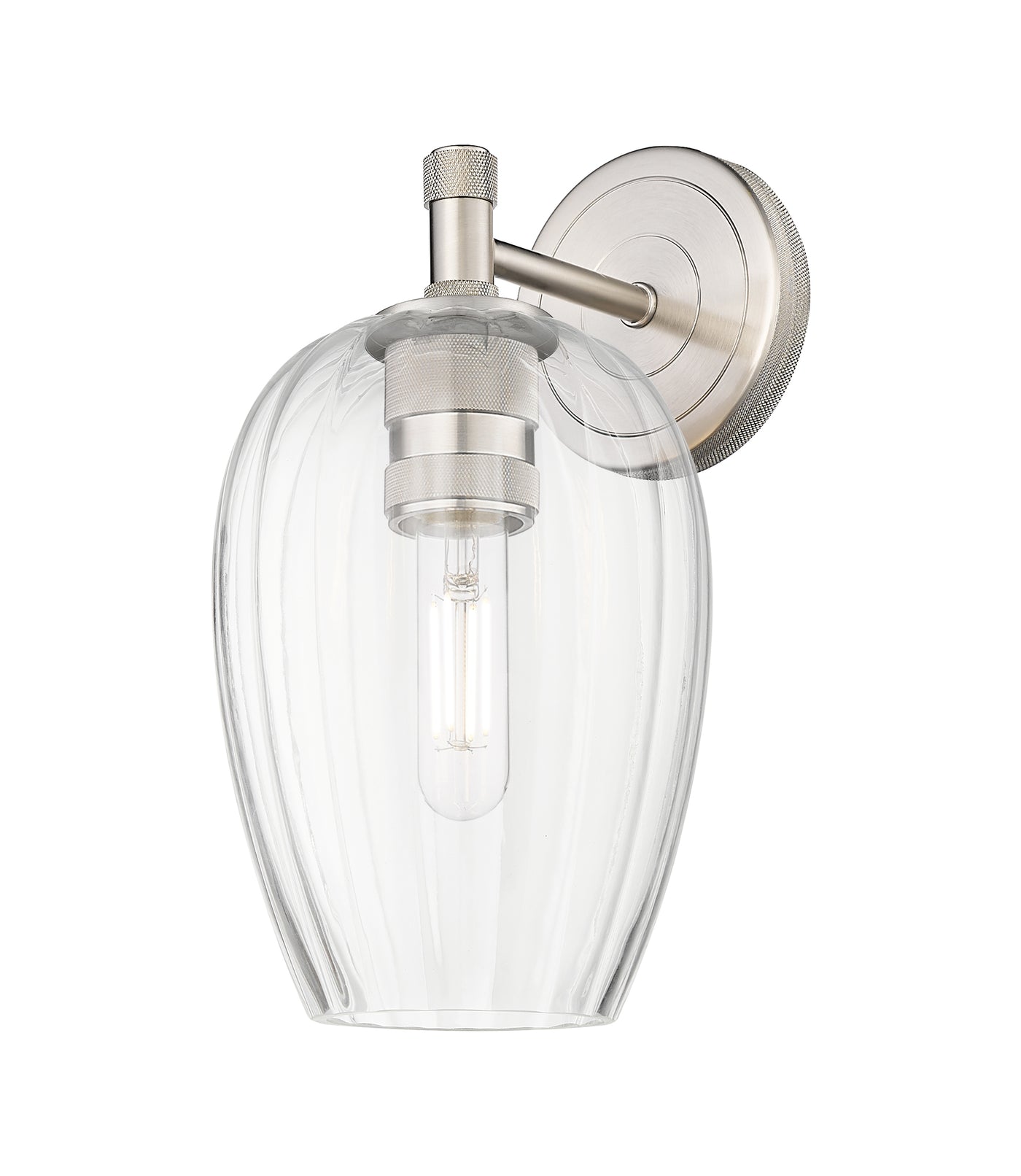 Downtown Urban Sconce Brass Finish Glass