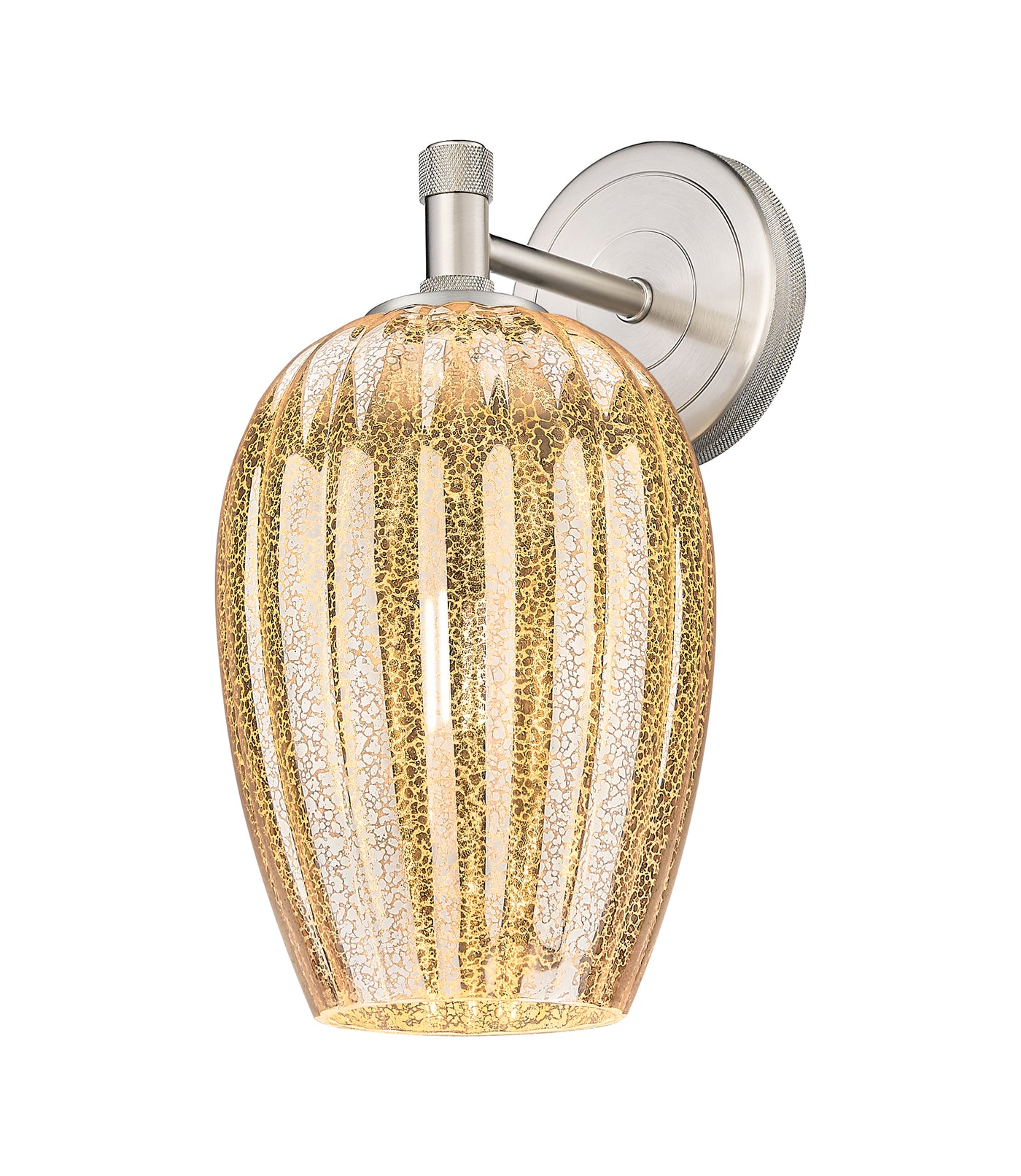 Downtown Urban Sconce Brass Finish Glass