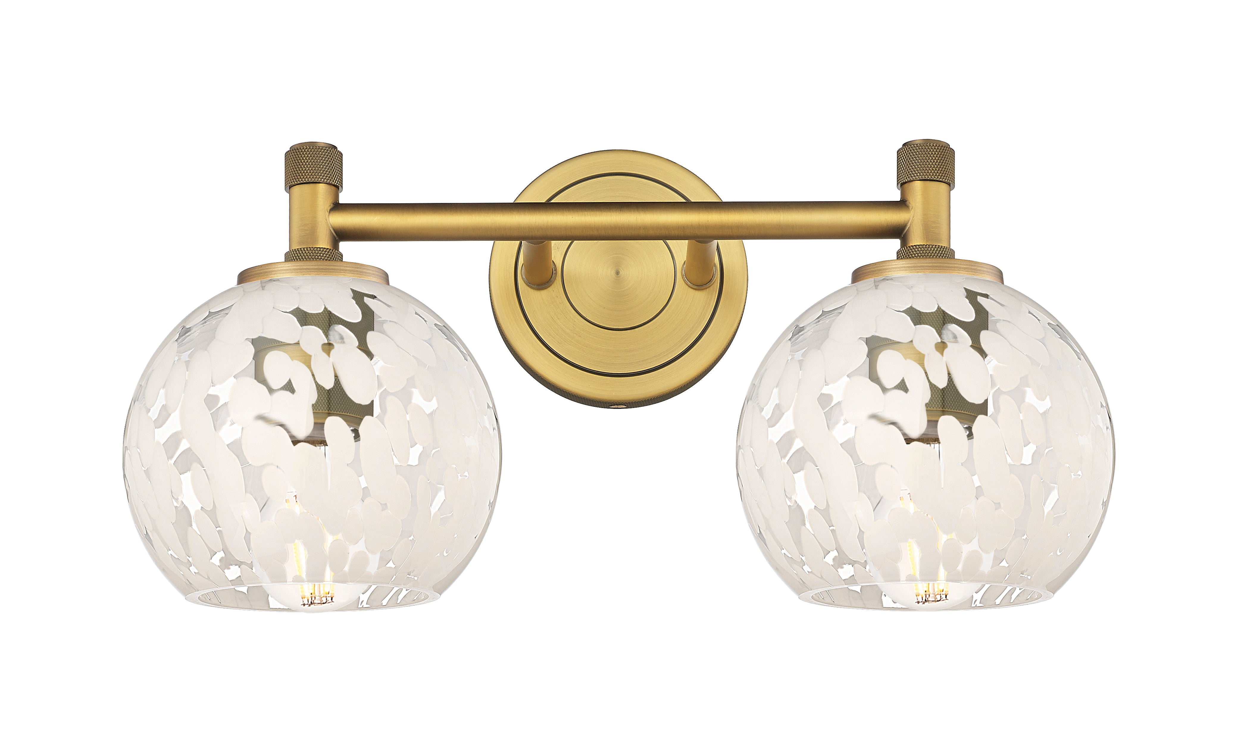 Downtown Urban Bath Vanity Light Brass Glass