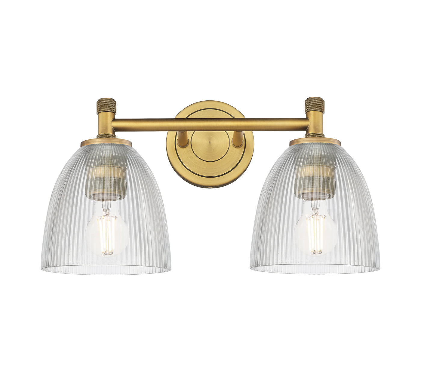 Downtown Urban Bath Vanity Light Brass Glass