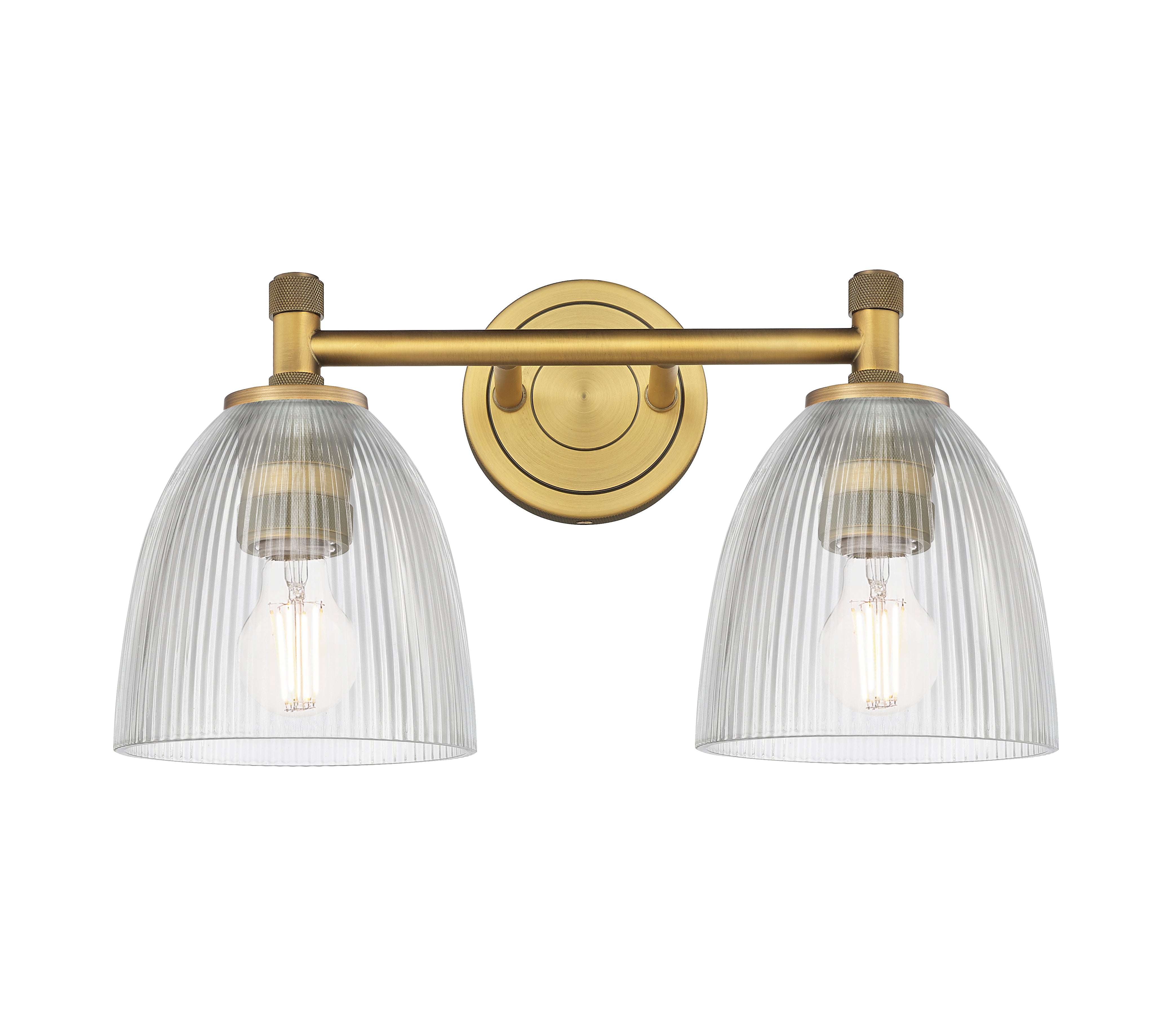 Downtown Urban Bath Vanity Light Brass Glass