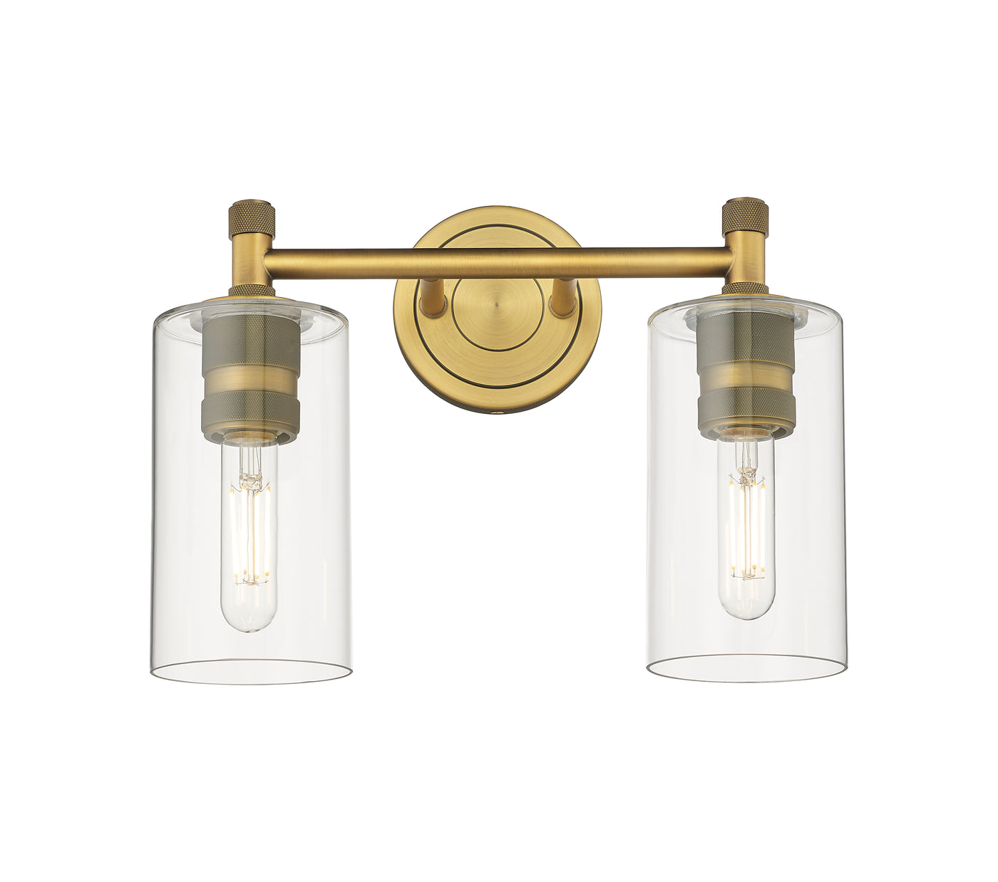 Downtown Urban Bath Vanity Light Brass Glass