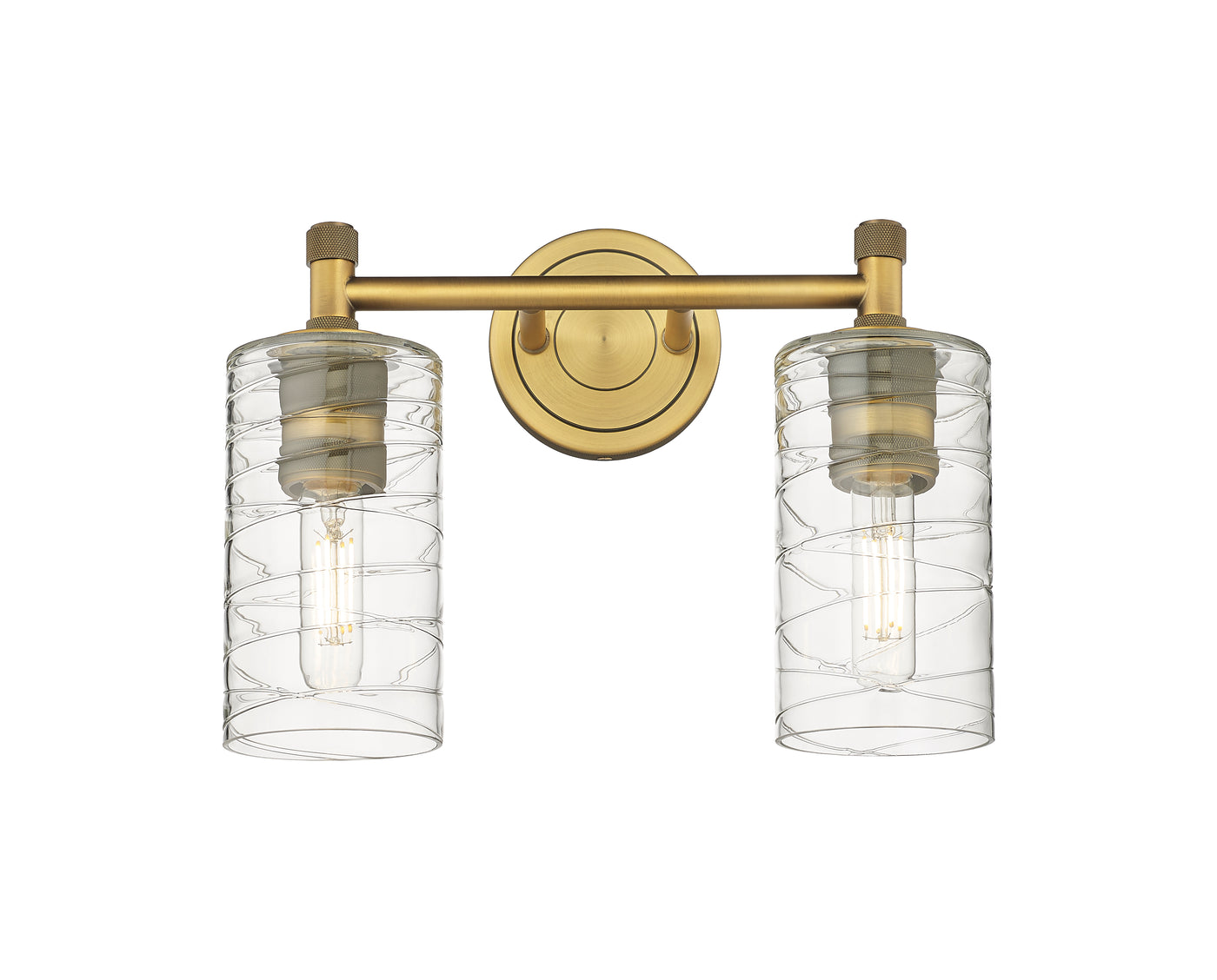 Downtown Urban Bath Vanity Light Brass Glass