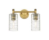Downtown Urban Bath Vanity Light Brass Glass
