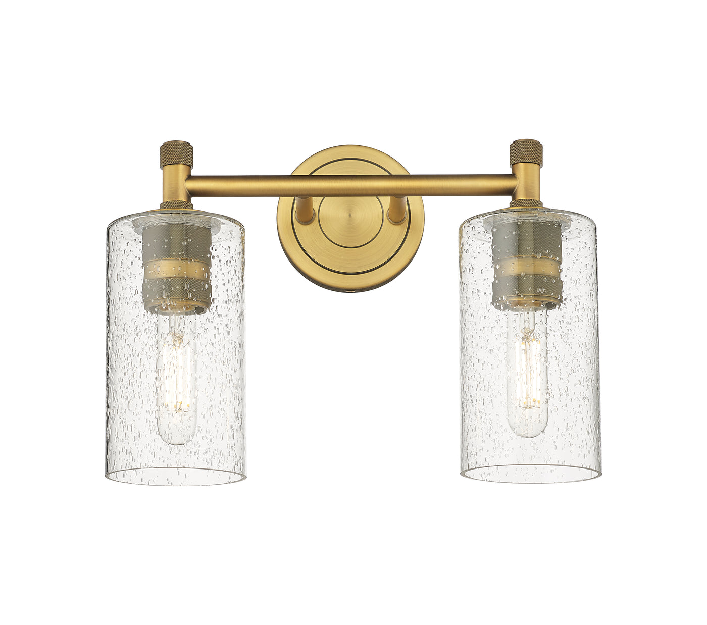 Downtown Urban Bath Vanity Light Brass Glass