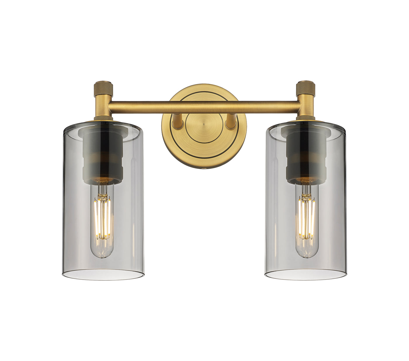 Downtown Urban Bath Vanity Light Brass Glass