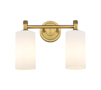 Downtown Urban Bath Vanity Light Brass Glass