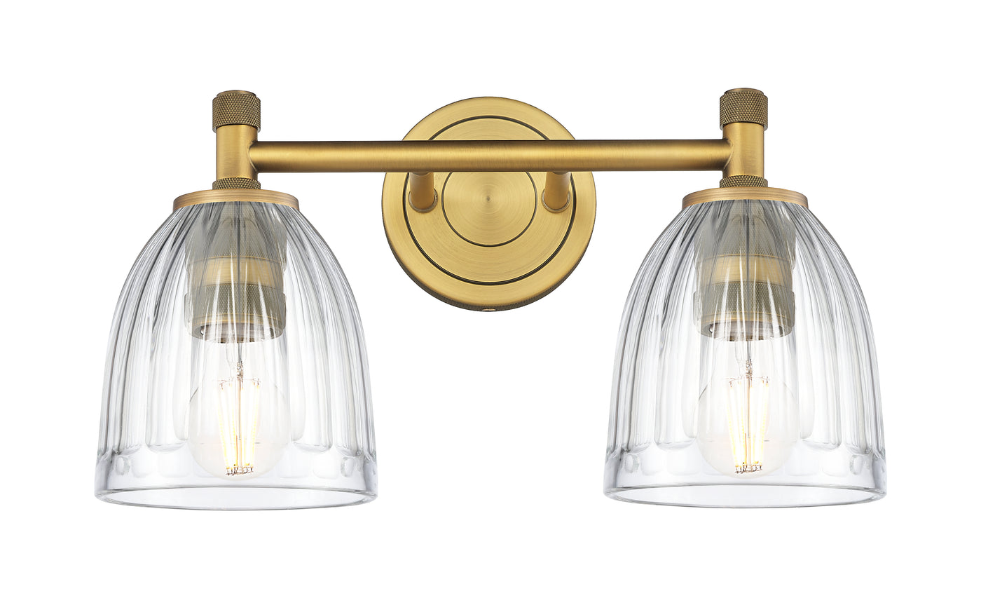 Downtown Urban Bath Vanity Light Brass Glass
