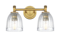 Downtown Urban Bath Vanity Light Brass Glass