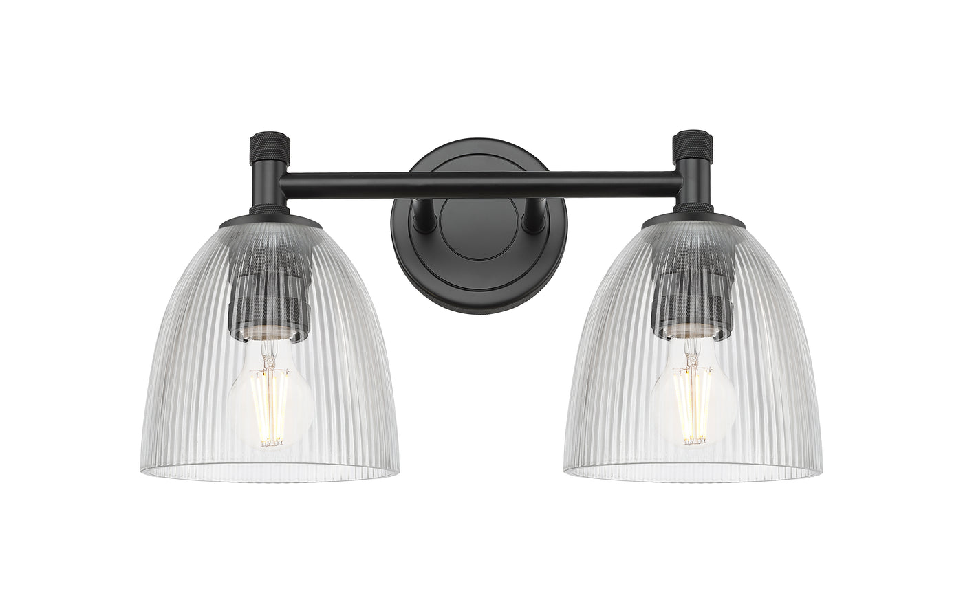 Downtown Urban Bath Vanity Light Brass Glass