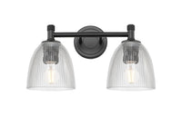 Downtown Urban Bath Vanity Light Brass Glass