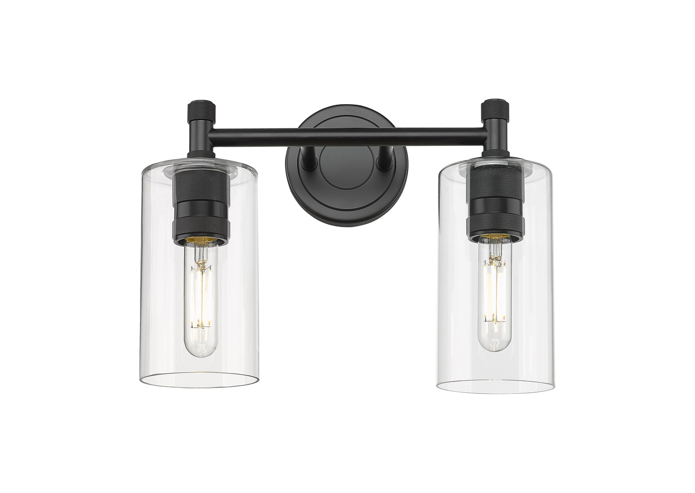 Downtown Urban Bath Vanity Light Brass Glass