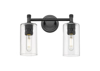 Downtown Urban Bath Vanity Light Brass Glass