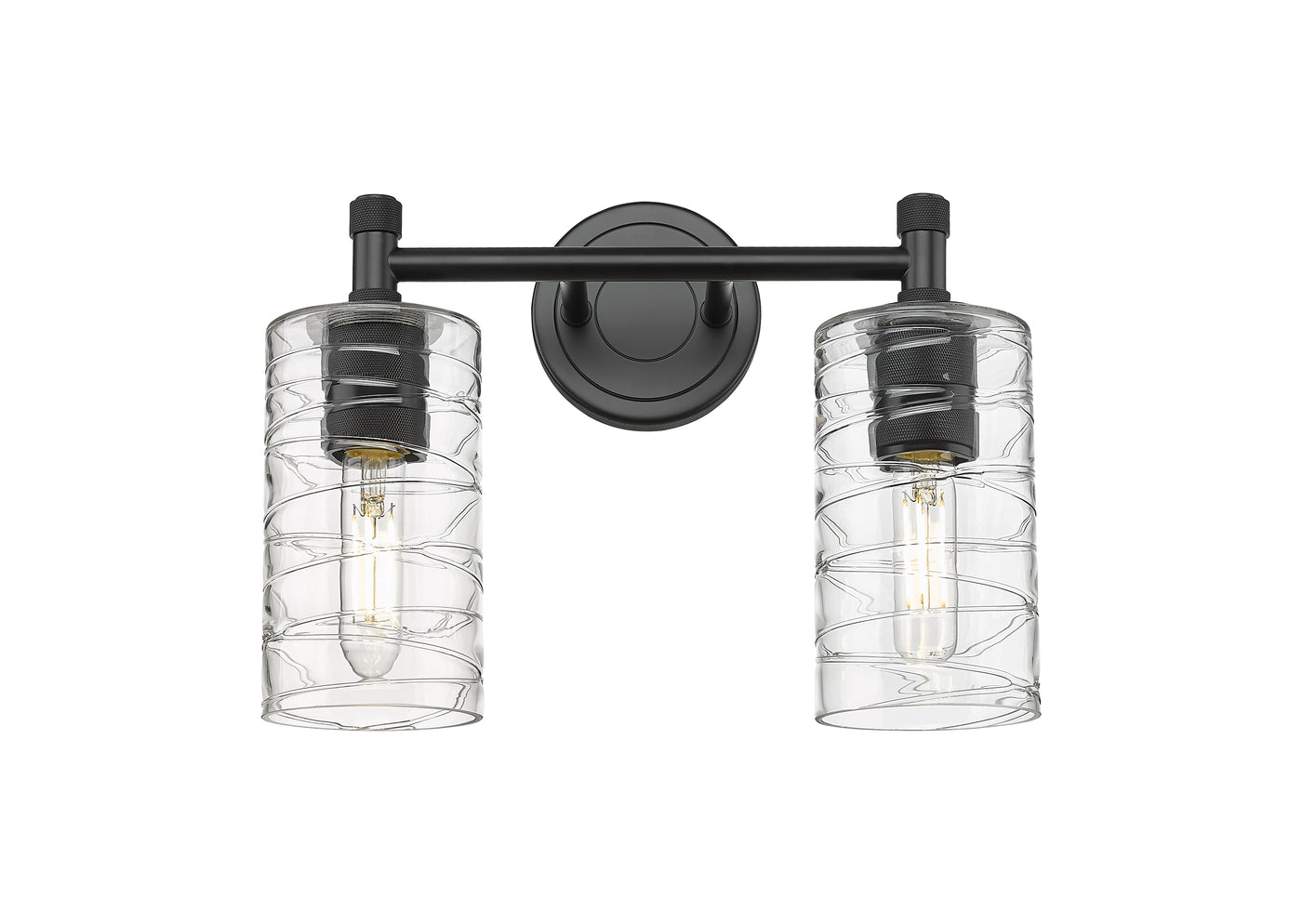 Downtown Urban Bath Vanity Light Brass Glass