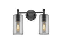 Downtown Urban Bath Vanity Light Brass Glass