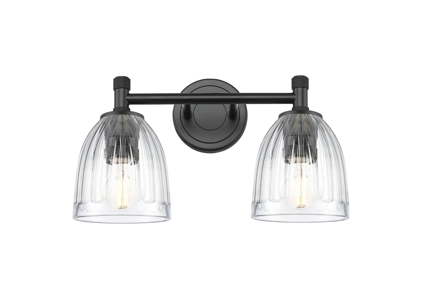 Downtown Urban Bath Vanity Light Brass Glass