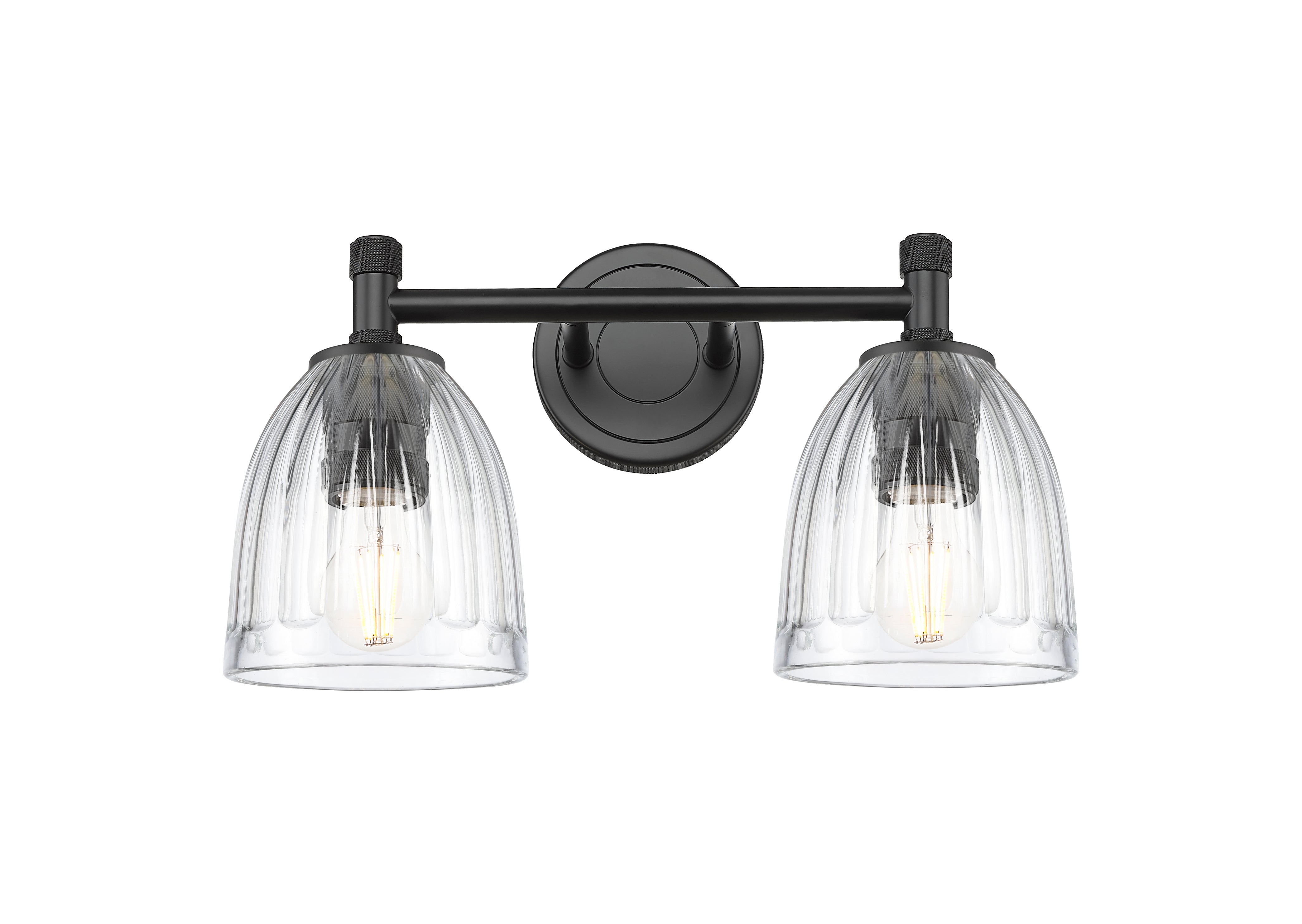 Downtown Urban Bath Vanity Light Brass Glass