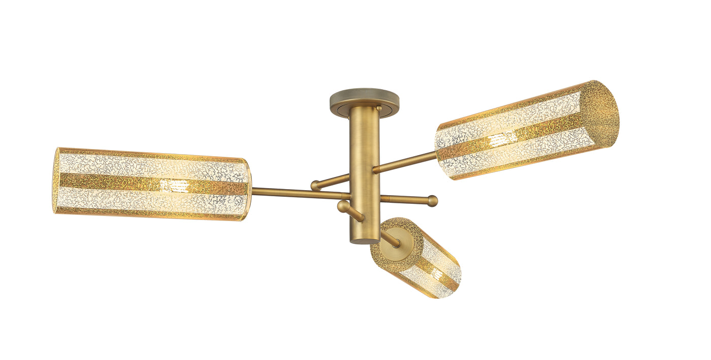 Downtown Semi-Flush Mount Satin Nickel