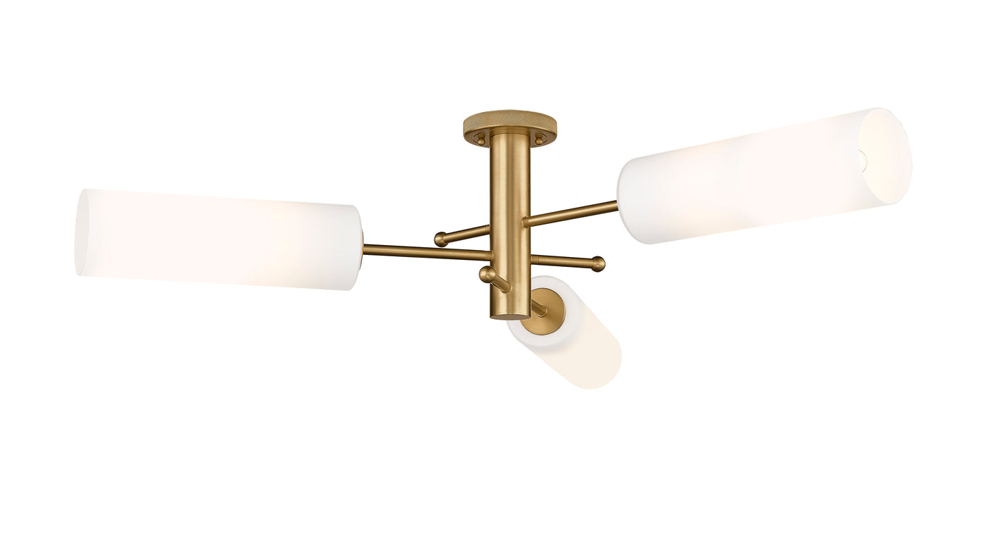Downtown Semi-Flush Mount Satin Nickel