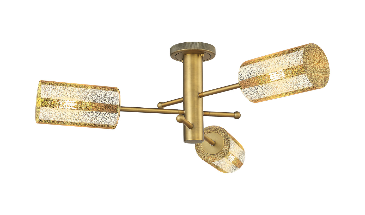 Downtown Semi-Flush Mount Satin Nickel