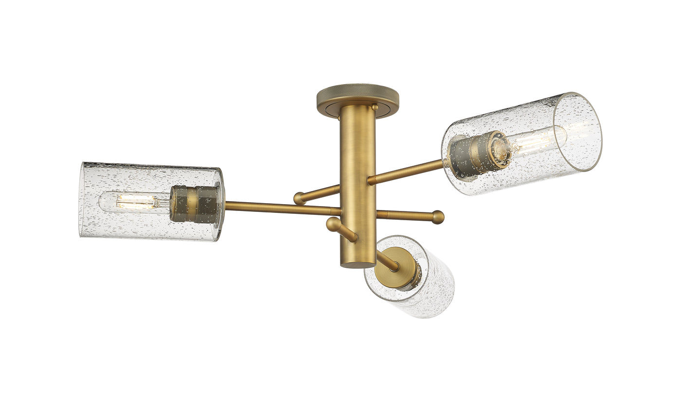 Downtown Semi-Flush Mount Satin Nickel