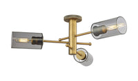 Downtown Semi-Flush Mount Satin Nickel