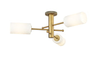 Downtown Semi-Flush Mount Satin Nickel