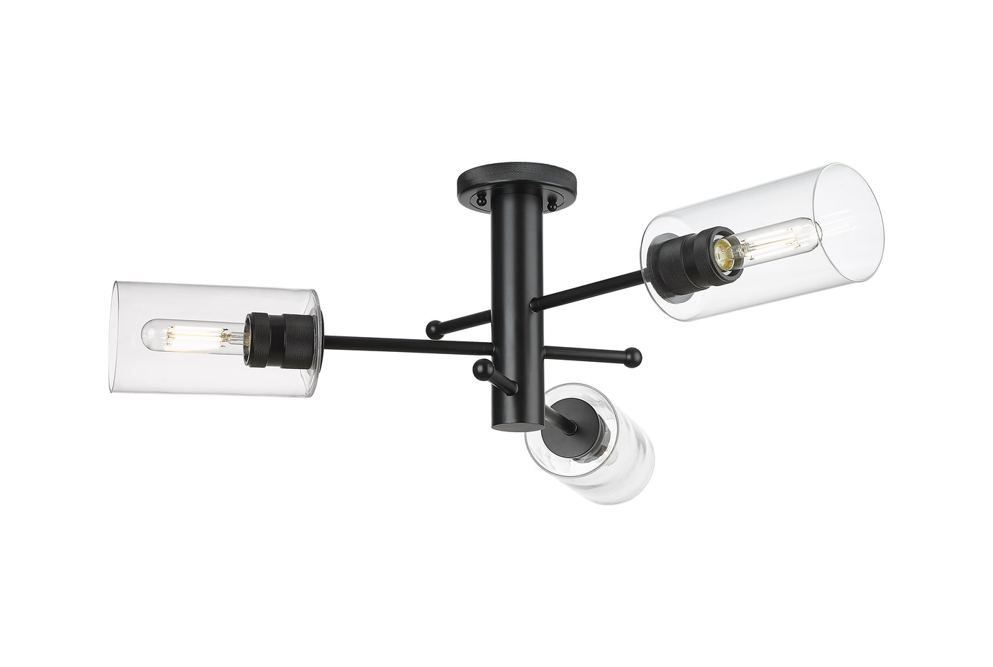 Downtown Semi-Flush Mount Satin Nickel