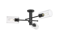 Downtown Semi-Flush Mount Satin Nickel