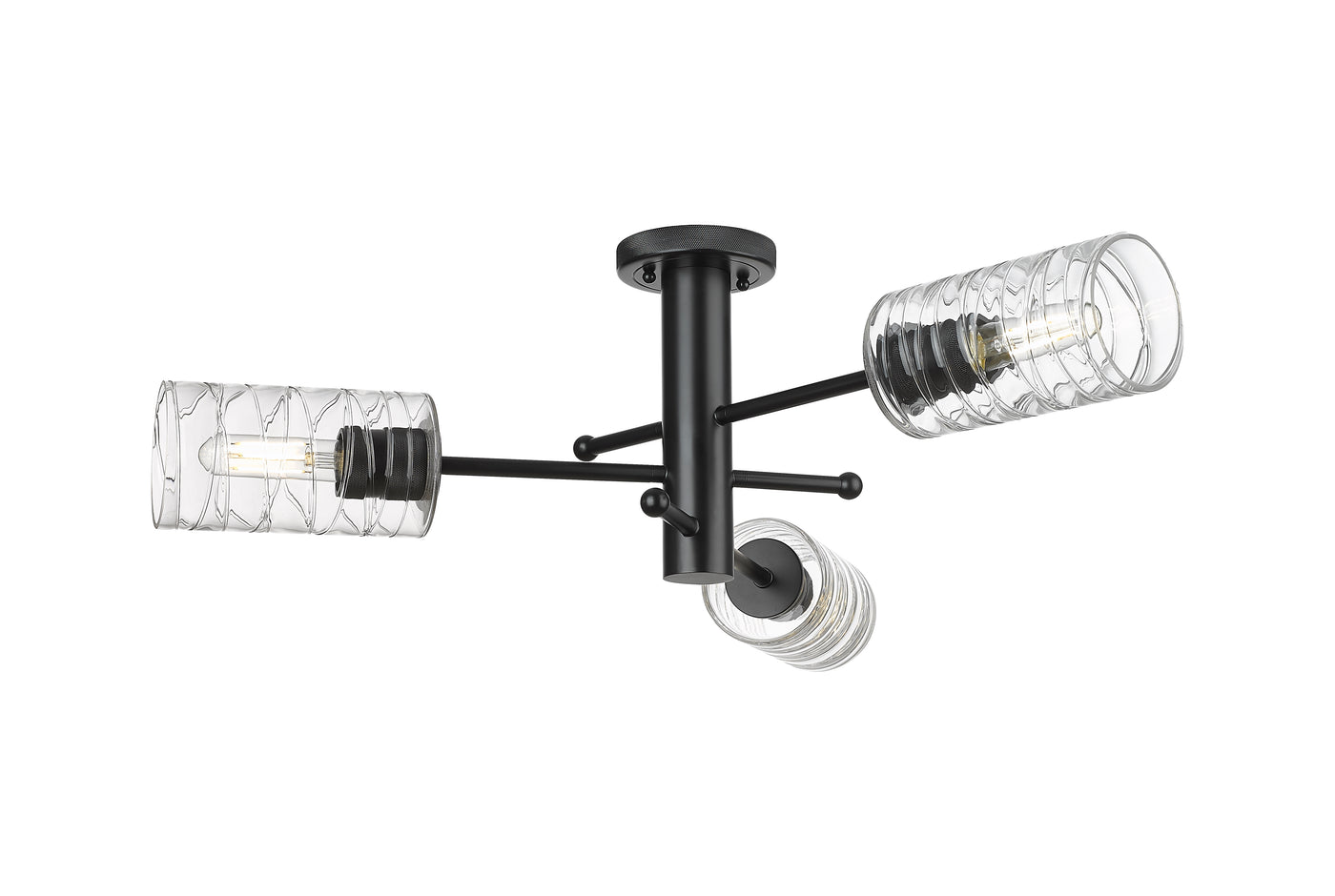 Downtown Semi-Flush Mount Satin Nickel