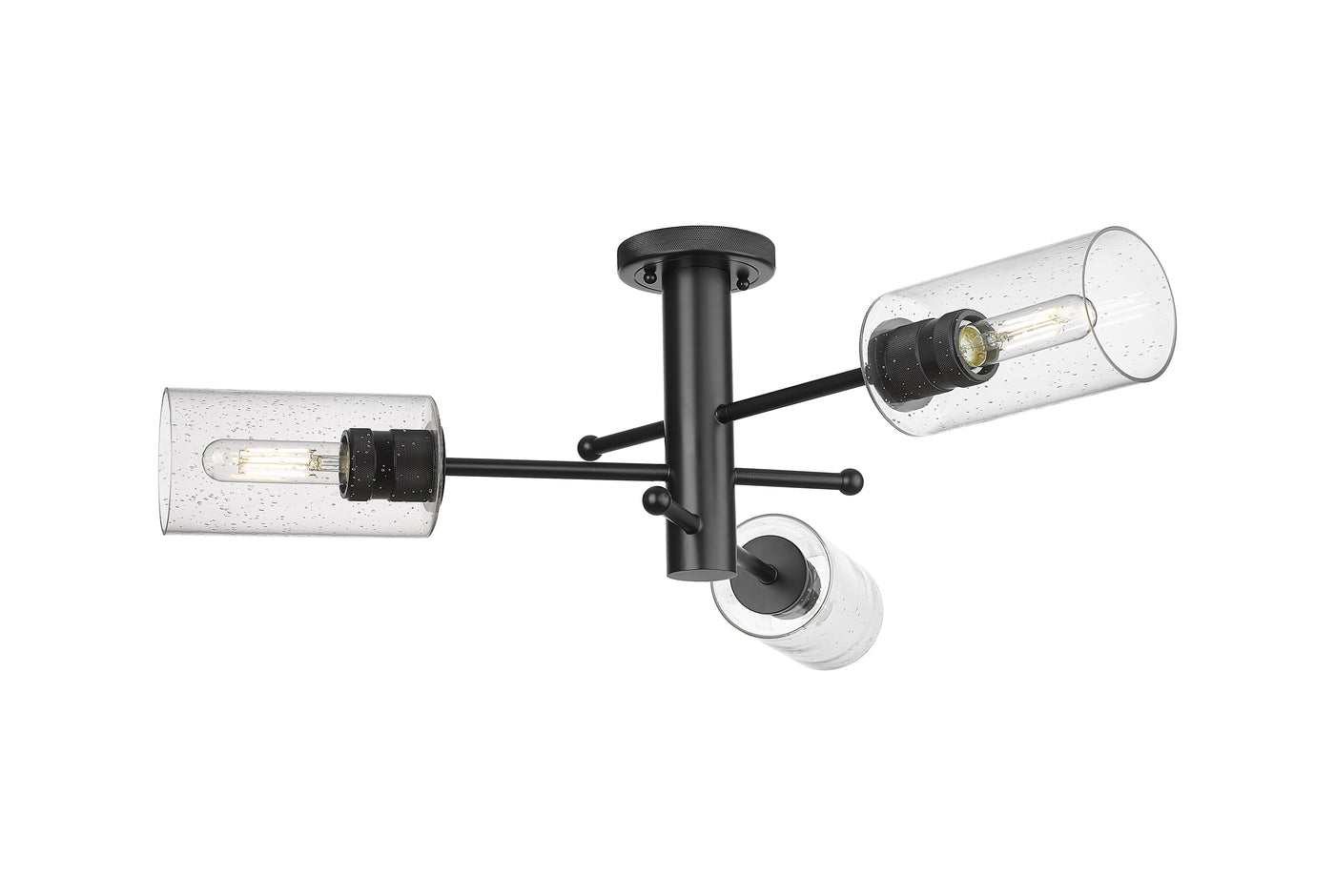 Downtown Semi-Flush Mount Satin Nickel