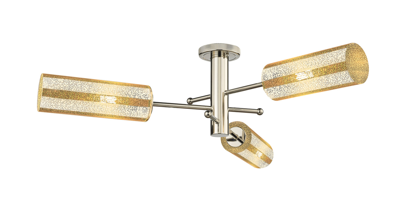Downtown Semi-Flush Mount Satin Nickel