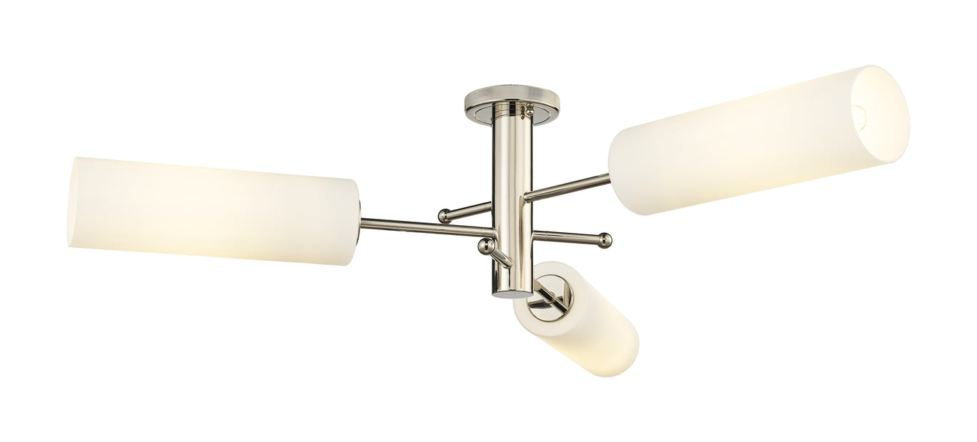Downtown Semi-Flush Mount Satin Nickel