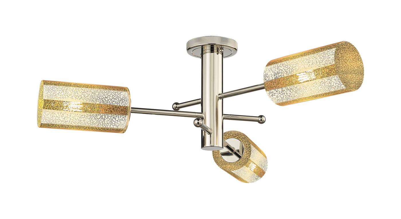 Downtown Semi-Flush Mount Satin Nickel