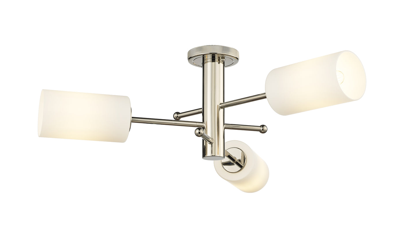 Downtown Semi-Flush Mount Satin Nickel