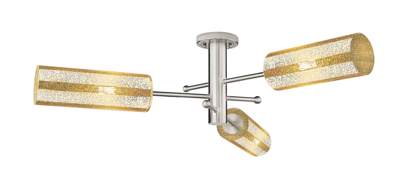 Downtown Semi-Flush Mount Satin Nickel