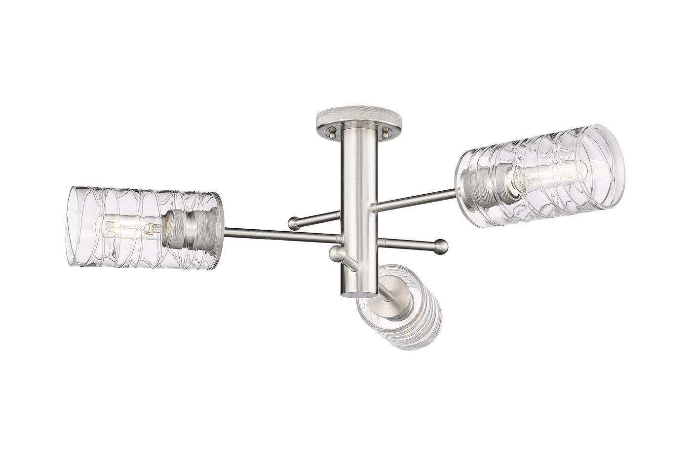 Downtown Semi-Flush Mount Satin Nickel