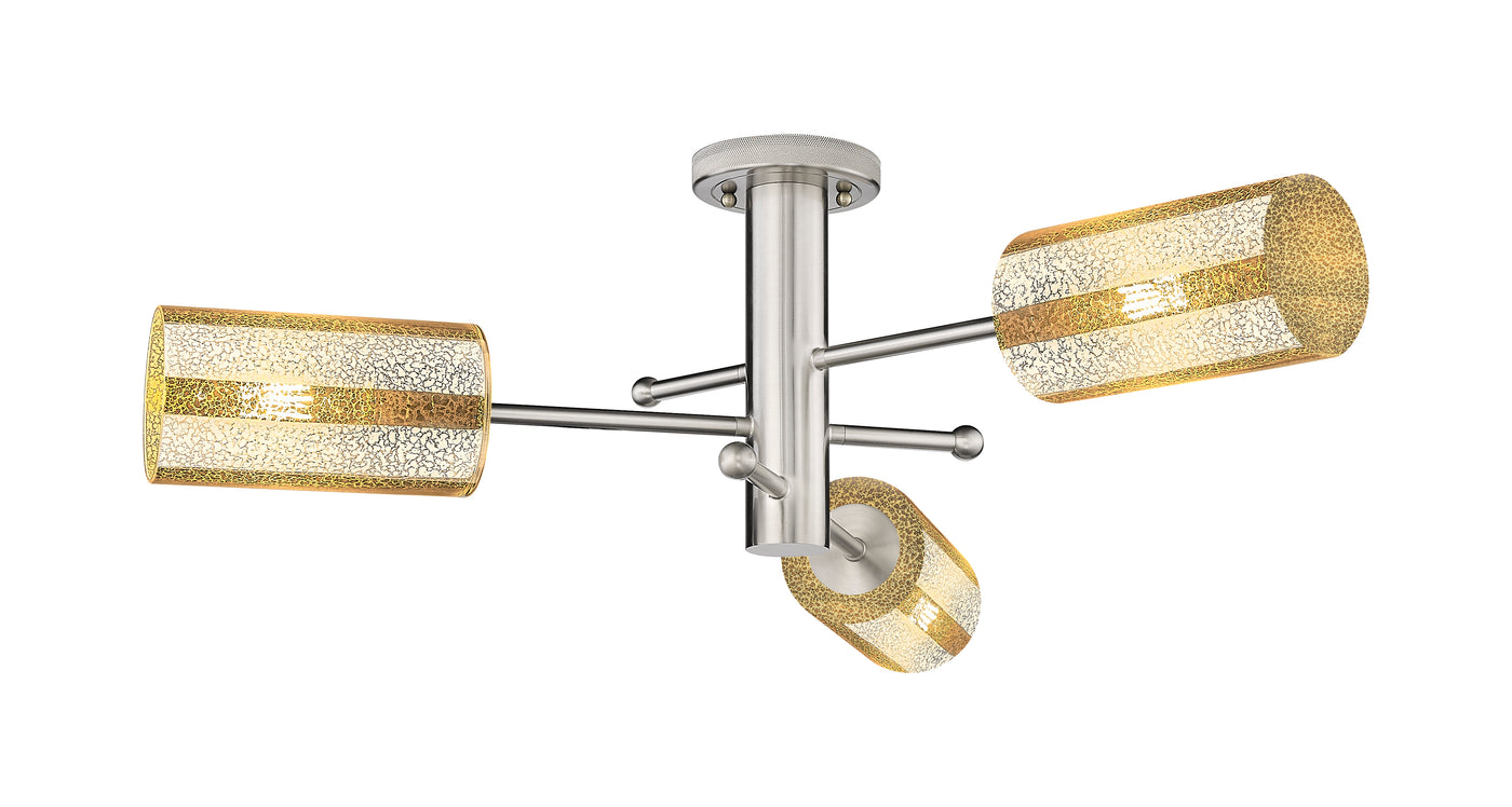 Downtown Semi-Flush Mount Satin Nickel