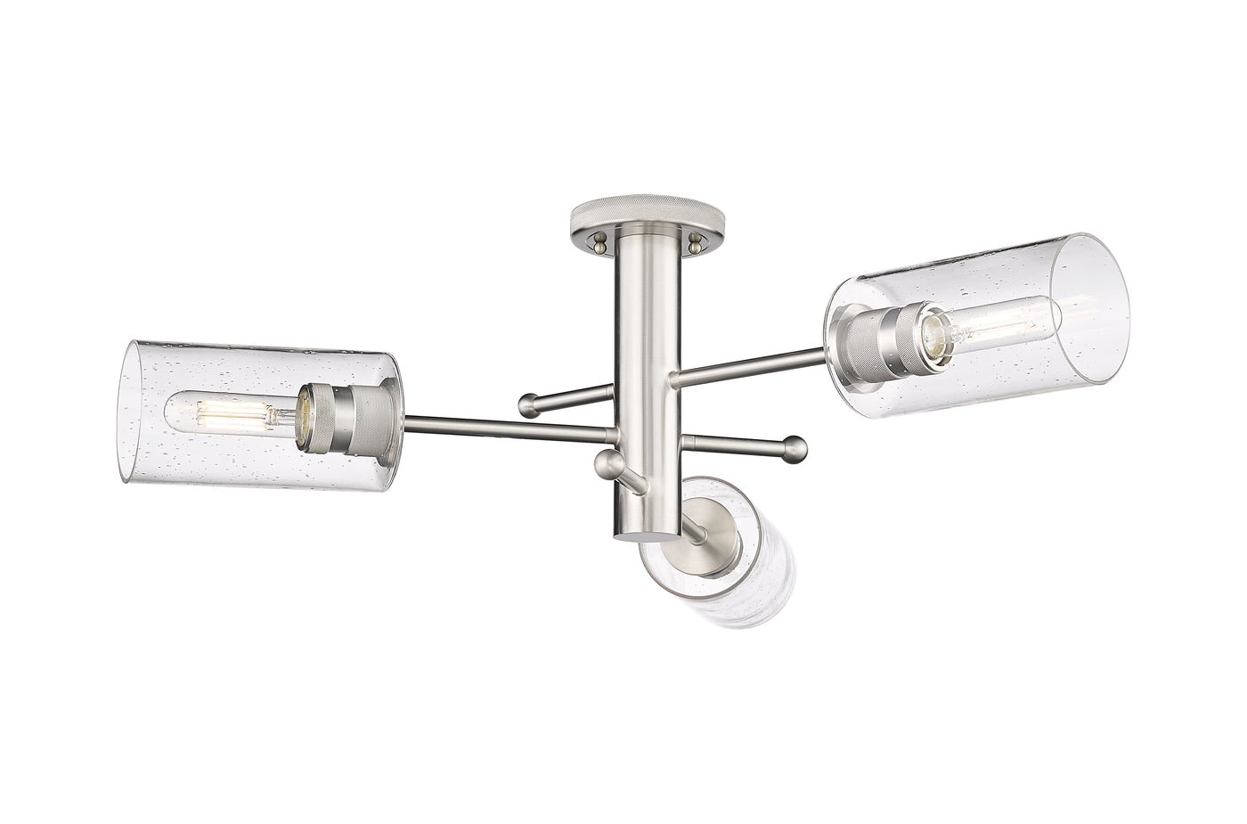 Downtown Semi-Flush Mount Satin Nickel