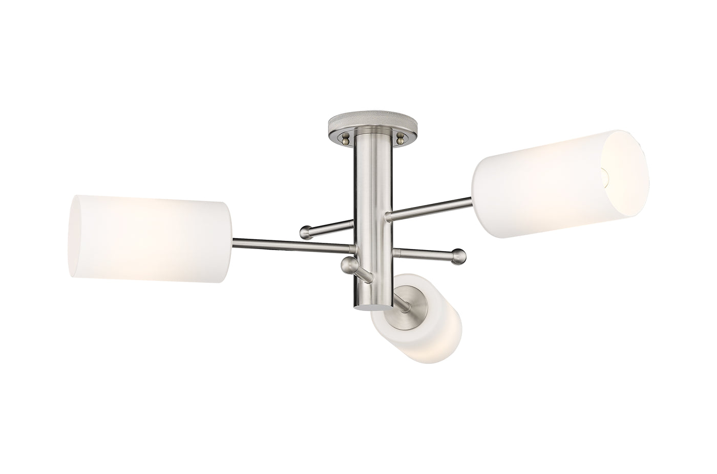 Downtown Semi-Flush Mount Satin Nickel