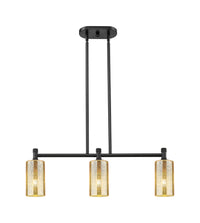 Crown Point 31-Inch 3-Light Stem-Hung Island Light Cylinder Shade 9.875-Inch High