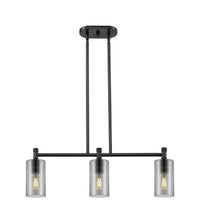 Crown Point 31-Inch 3-Light Stem-Hung Island Light Cylinder Shade 9.875-Inch High